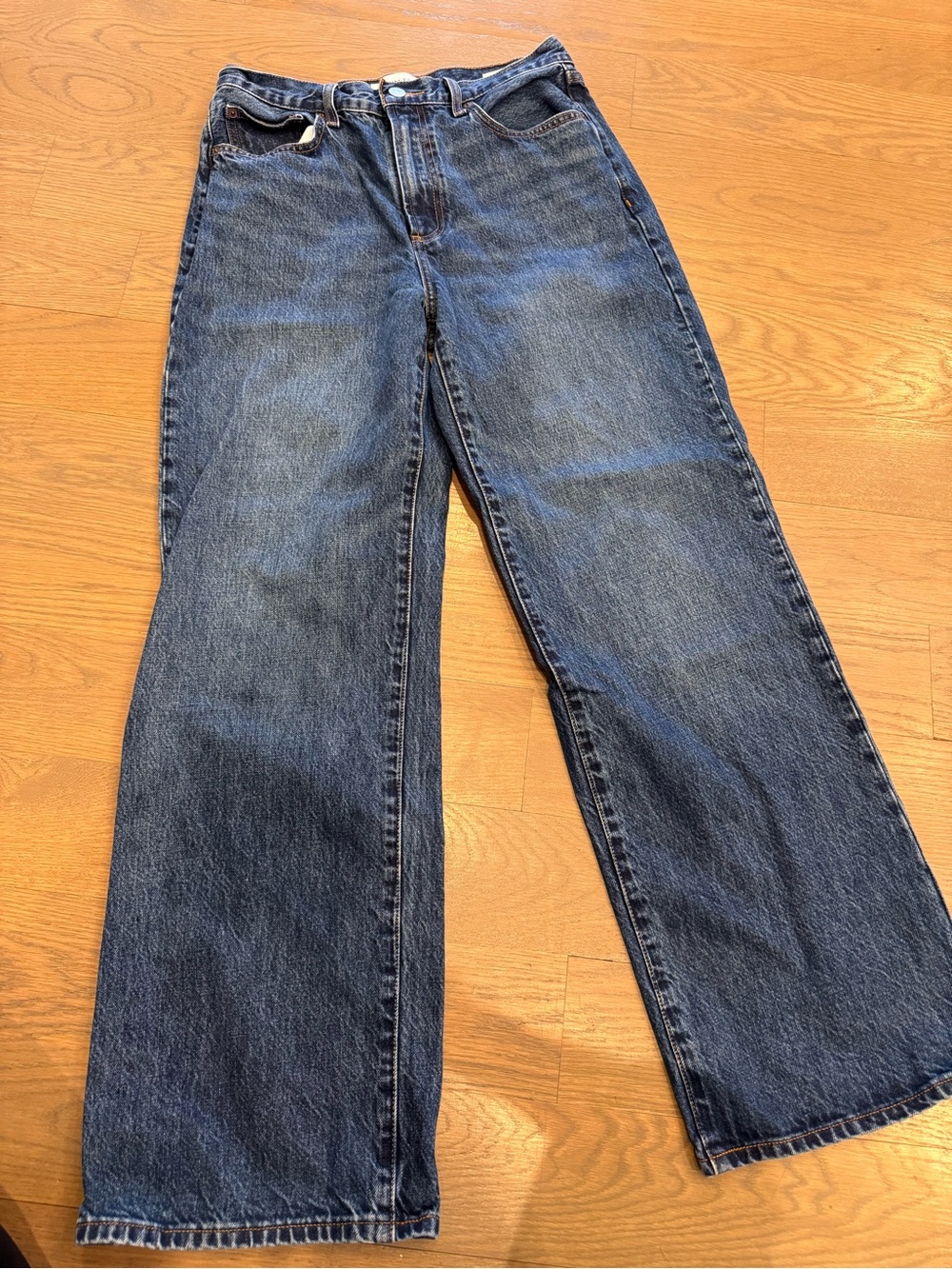 Aritzia Farrah Hi- Rise Wide-Leg Jeans in Blue Denim